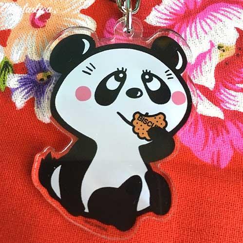 内藤ルネ アクリルキーホルダー パンダ・クッキー : fantastica
