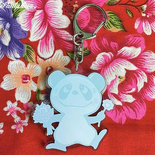 内藤ルネ アクリルキーホルダー パンダお花 : fantasticaファンタス
