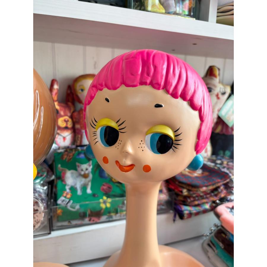 ツイギーTwiggyヴィンテージ レトロマネキンかわいい アメリカン レトロ レトロ ツイッギー風 ヘッドマネキン ディスプレイ