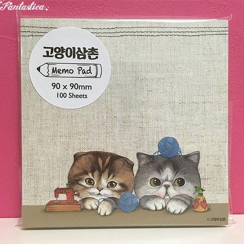 コヤンイサムチョン・アンクルキャット メモ帳 マロン&マンドゥ