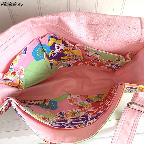 彰藝坊 客家花布ショルダーバッグ バンビ・グリーン 小鹿の花布