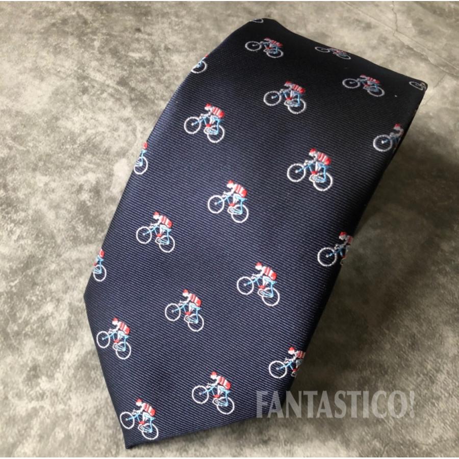 僕の好きなことネクタイ】♪刺繍ネクタイ♪自転車 サイクリング クロス