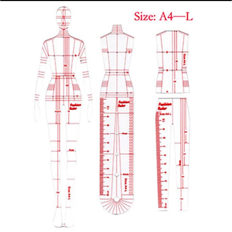 ファッションデザイン画専用ものさし ファッションドローイング ファッションデザイン用モデルルーラー 4種セット Fashion Ruler Fantastico Yahoo 店 通販 Yahoo ショッピング