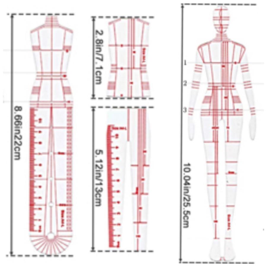 ファッションデザイン画専用ものさし ファッションドローイング ファッションデザイン用モデルルーラー 4種セット Fashion Ruler Fantastico Yahoo 店 通販 Yahoo ショッピング