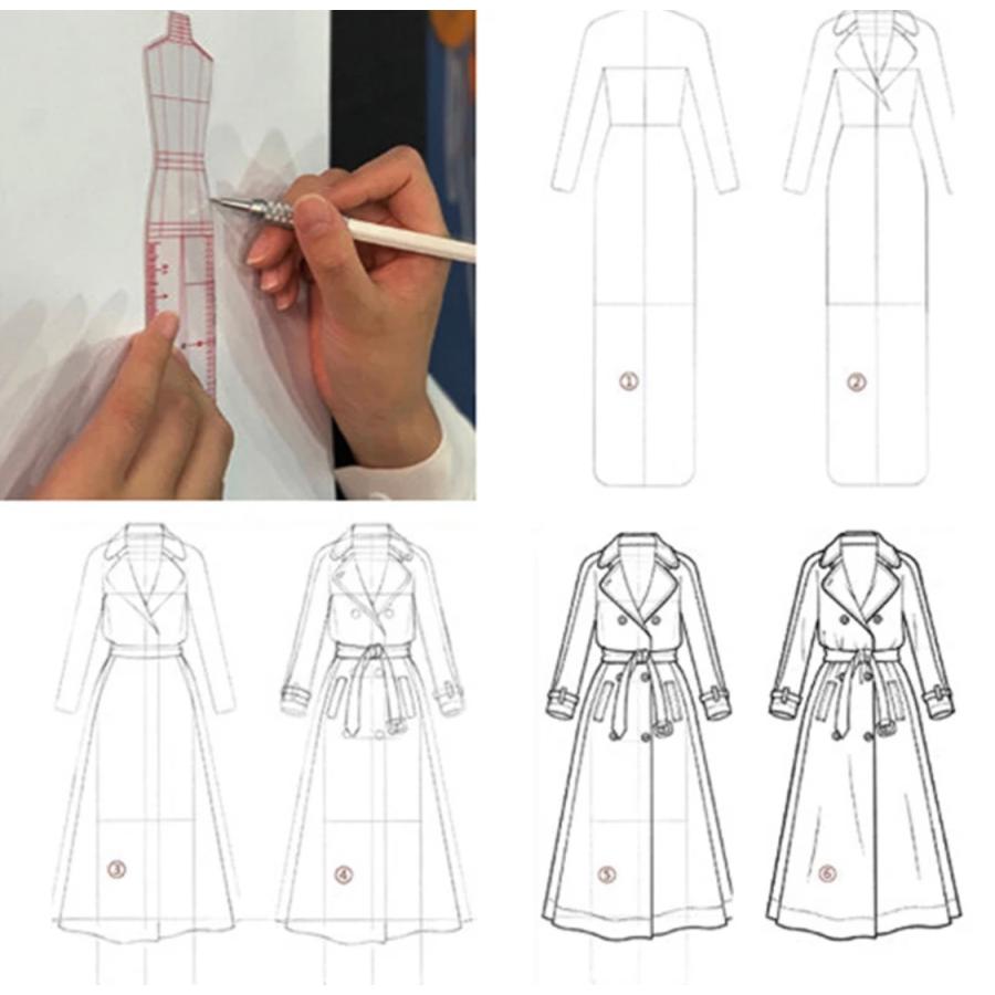 ファッションデザイン画専用ものさし ファッションドローイング ファッションデザイン用モデルルーラー 4種セット Fashion Ruler Fantastico Yahoo 店 通販 Yahoo ショッピング