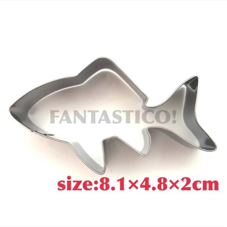 商舗 ハンドメイドのステンレスクッキー型 サメ型魚型フィッシュ型シャーク型デコ弁キャラ弁cookie Cutter Fish Shark Wantannas Go Id