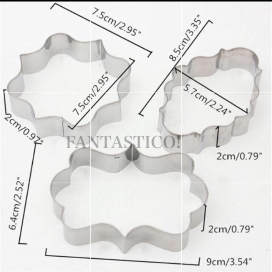 ハンドメイドのステンレスクッキー型☆正方形型フレーム型