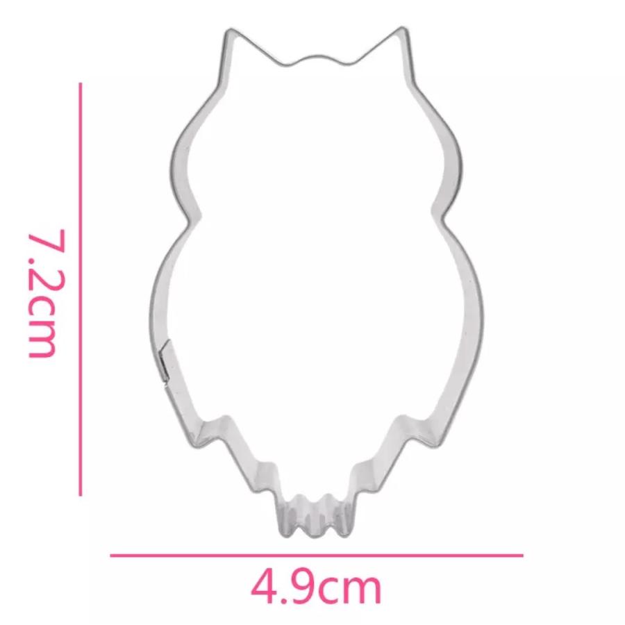 ハンドメイドのステンレスクッキーカッター フクロウ型ふくろう梟stainless Cookie Cutter Bird鳥クッキー型 Owl 大特価
