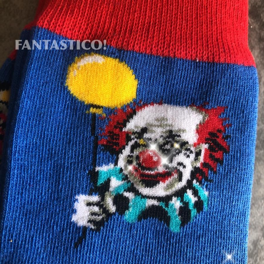 ピエロ靴下♪ペニーワイズ柄♪スケーターソックス : fantastico