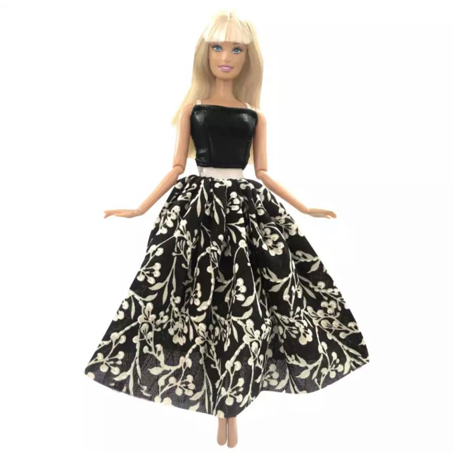 バービー人形用ドール用アウトフィット♪2way花柄スカートドレスとタンクトップセット♪ブライスドール