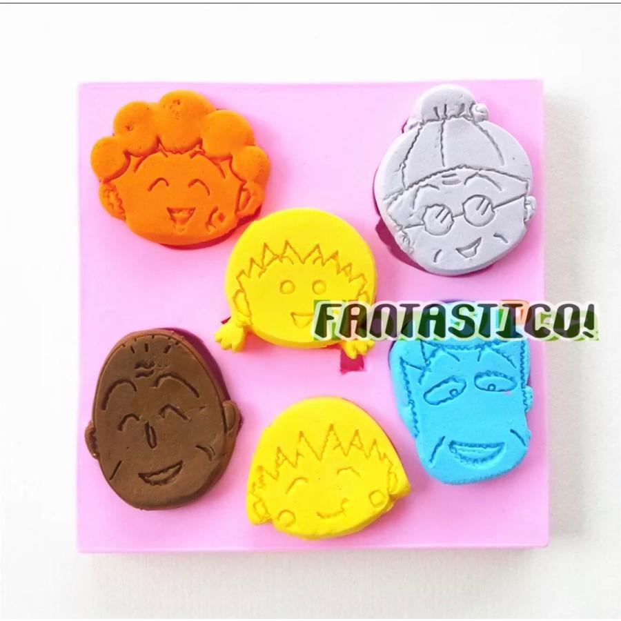 ハンドメイドのシリコンモールド ちびまる子ちゃんファミリー型 シリコン型樹脂粘土型レジン型キャンドル型チョコレート型 Siliconemoldmaruko1 Fantastico Yahoo 店 通販 Yahoo ショッピング