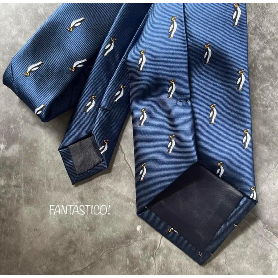 僕の好きなことネクタイ】ペンギン刺繍ネクタイ♪プレゼント 父の日  