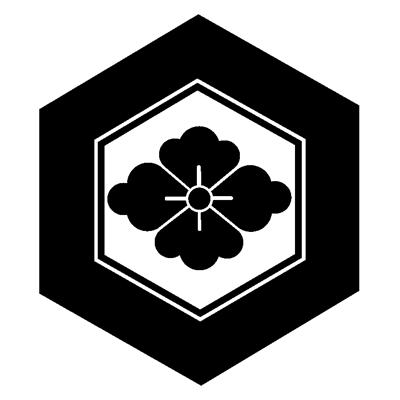 家紋ステッカー カッティングステッカー 097 亀甲花菱 きっこうはなびし cm Kamon097 ファンタジー工芸 ヤフー店 通販 Yahoo ショッピング