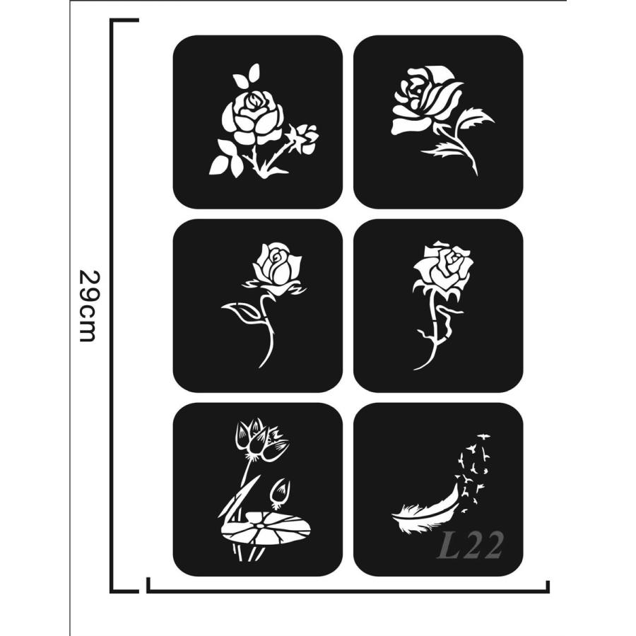 The Fantasy ステンシルシート シール ヘナタトゥー グリッタータトゥー用 複数デザインa4l22 ノーパッケージ l22 The Fantasy 通販 Yahoo ショッピング