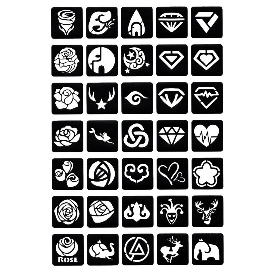 The Fantasy ステンシルシート シール ヘナタトゥー グリッタータトゥー用 複数デザインa4s11 ノーパッケージ s11 The Fantasy 通販 Yahoo ショッピング