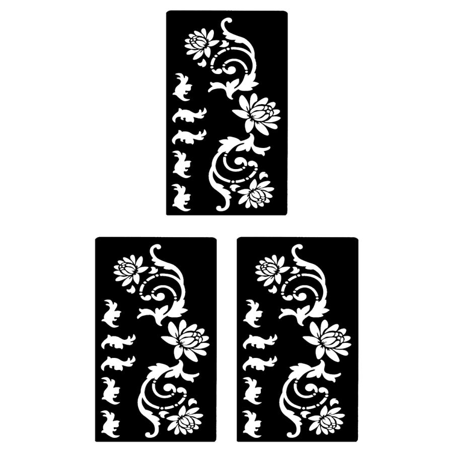 The Fantasy ステンシルシート 3枚セット シール ヘナタトゥー グリッタータトゥー 用 花 Cf035 Cf035 The Fantasy 通販 Yahoo ショッピング