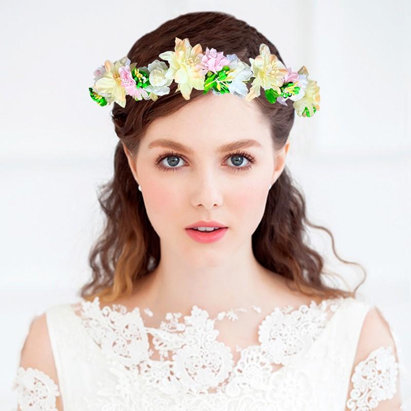 在庫限り 花かんむり 花冠 ヘッドドレス 髪飾り コサージュ ウエディング ドレス花冠 Fhkan010pkyw Babylonrooftop Com Au