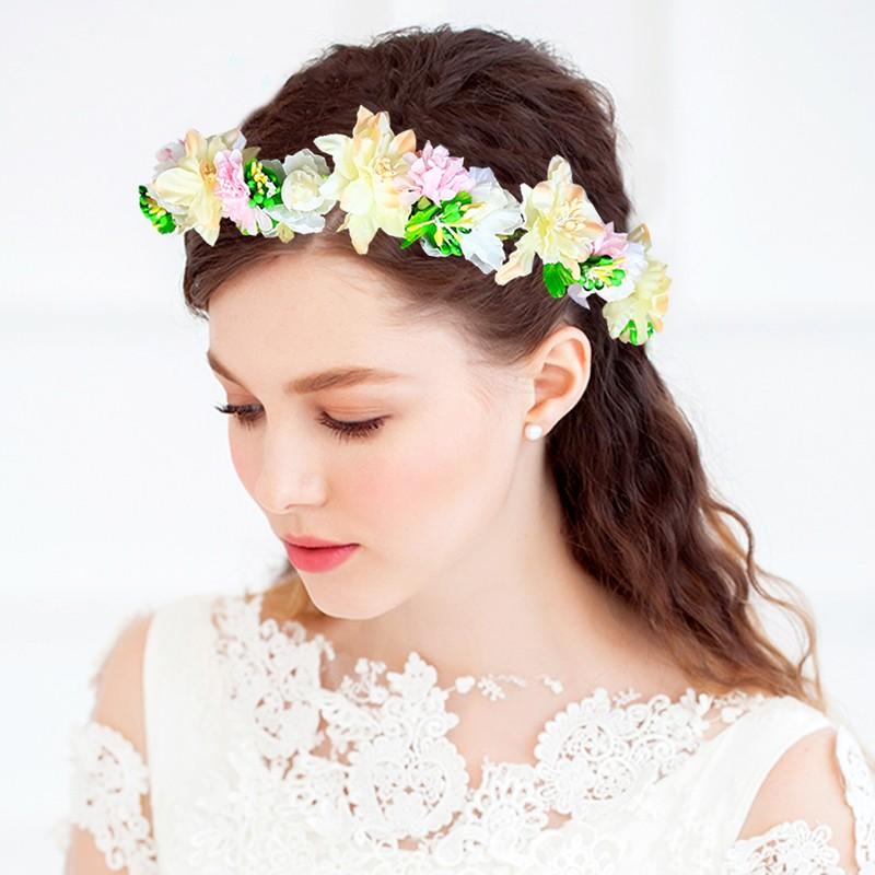 在庫限り 花かんむり 花冠 ヘッドドレス 髪飾り コサージュ ウエディング ドレス花冠 Fhkan010pkyw Babylonrooftop Com Au