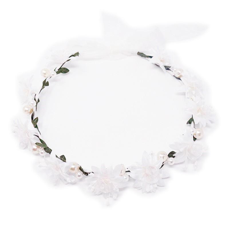 花かんむり 花冠 パール 花かんむり 白 ヘッドドレス 髪飾り コサージュ ウエディング ドレス花冠 Fhkan017we Fhkan017we The Fantasy 通販 Yahoo ショッピング
