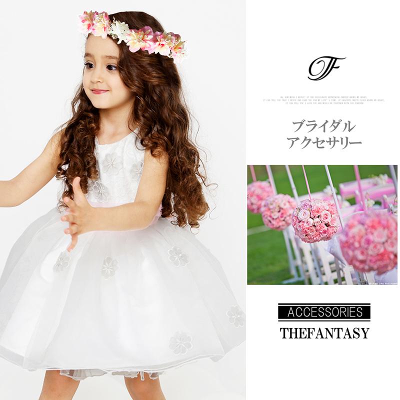 残りわずか 花かんむり 花冠 ピンク ベールガール ヘッドドレス 髪飾り 子供ウェディングベール ドレス花冠 Fhkankz01bpk Cisama Sc Gov Br