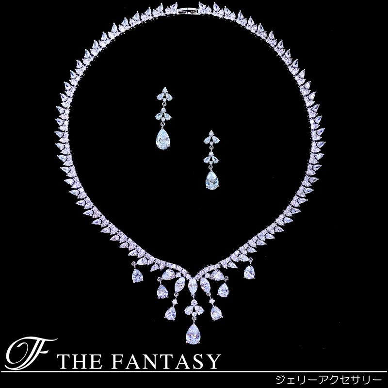 ネックレス ネックレスセット 結婚式 ブライダル ピアスセット 在庫一掃セールタトゥーシール 贈呈対象 fnpcset216