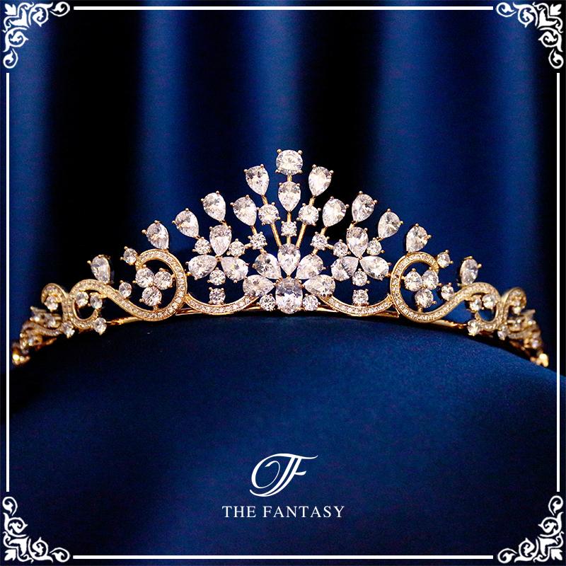 豪華 ティアラ 結婚式 ウエディング 披露宴 ブライダル Tiara 花嫁 髪飾り Ft9236gd 新着商品 Www Muslimaidusa Org