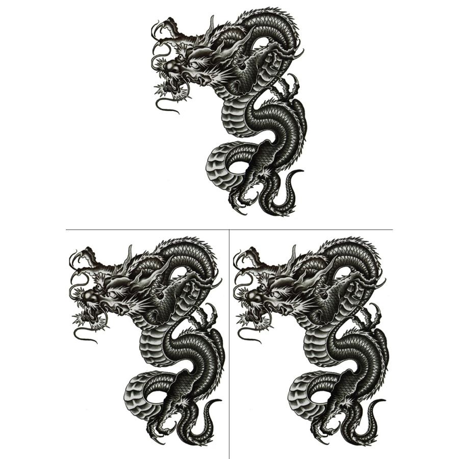 タトゥーシール 龍 ドラゴン hb227 A5サイズ 3枚入り 【翌日発送可能】 タトゥーシール 龍 ドラゴン hb227 A5サイズ 3枚入り 【翌日発送可能】