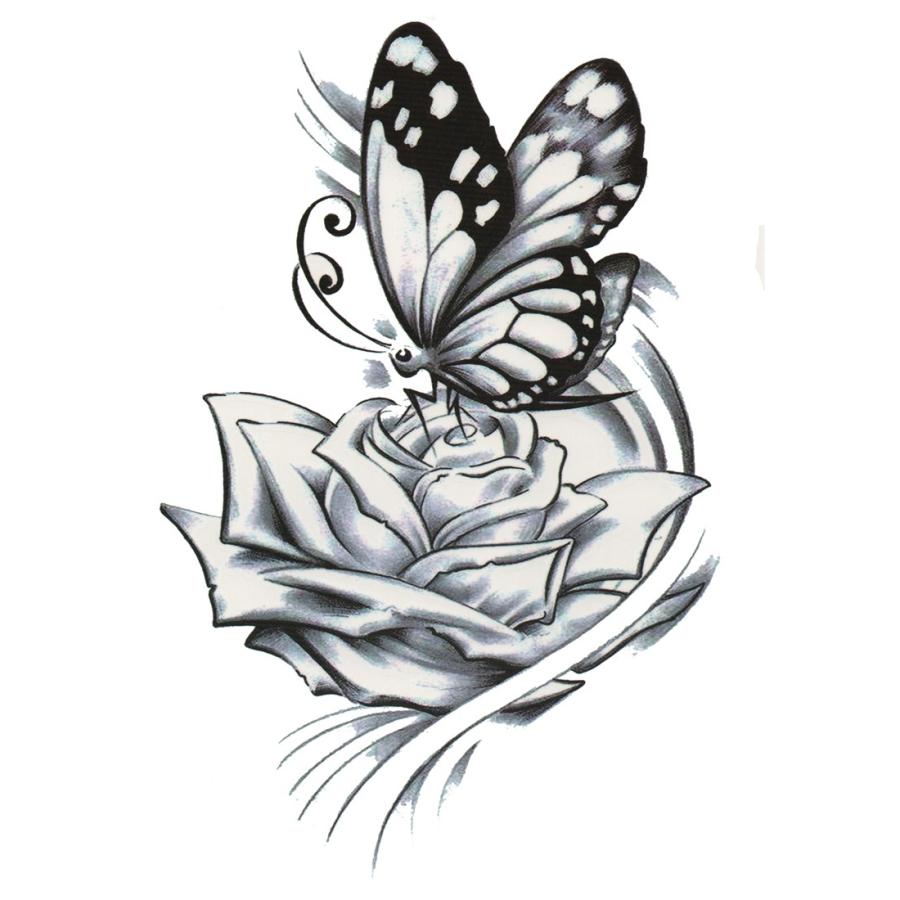 薔薇 と 蝶 タトゥー
