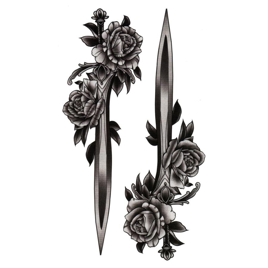 King Horse キングホース タトゥーシール 薔薇 剣 レギュラーサイズ Hm1214 Hm1214 The Fantasy 通販 Yahoo ショッピング