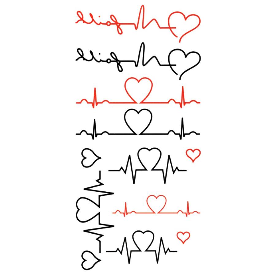 格安激安 タトゥーシール 心電図 ハート Hm577 レギュラー Gestoci Ci
