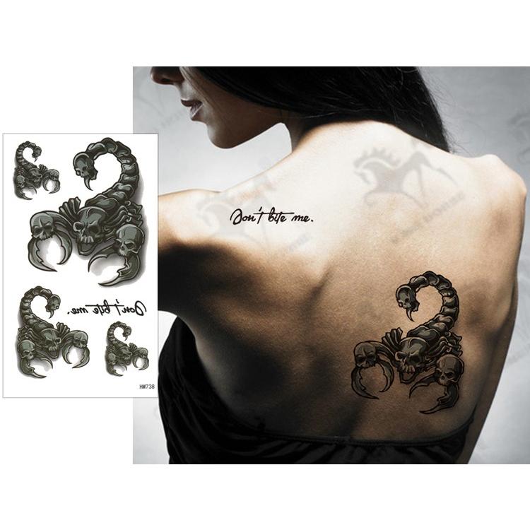 タトゥーシール 髑髏 サソリ 3d Hm738 レギュラー Hm738 The Fantasy 通販 Yahoo ショッピング