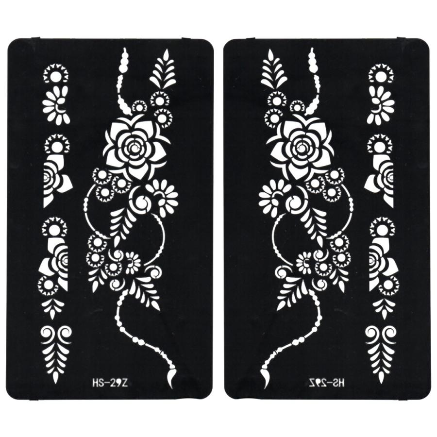 ファンタジー Thefantasy ヘナタトゥー グリッタータトゥー 用の ステンシルシート 左右セット 花 Hs29 Hs29 The Fantasy 通販 Yahoo ショッピング