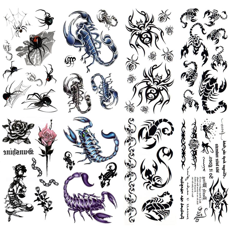 タトゥーシール さそり 蜘蛛 8種8枚set131 Set131 The Fantasy 通販 Yahoo ショッピング