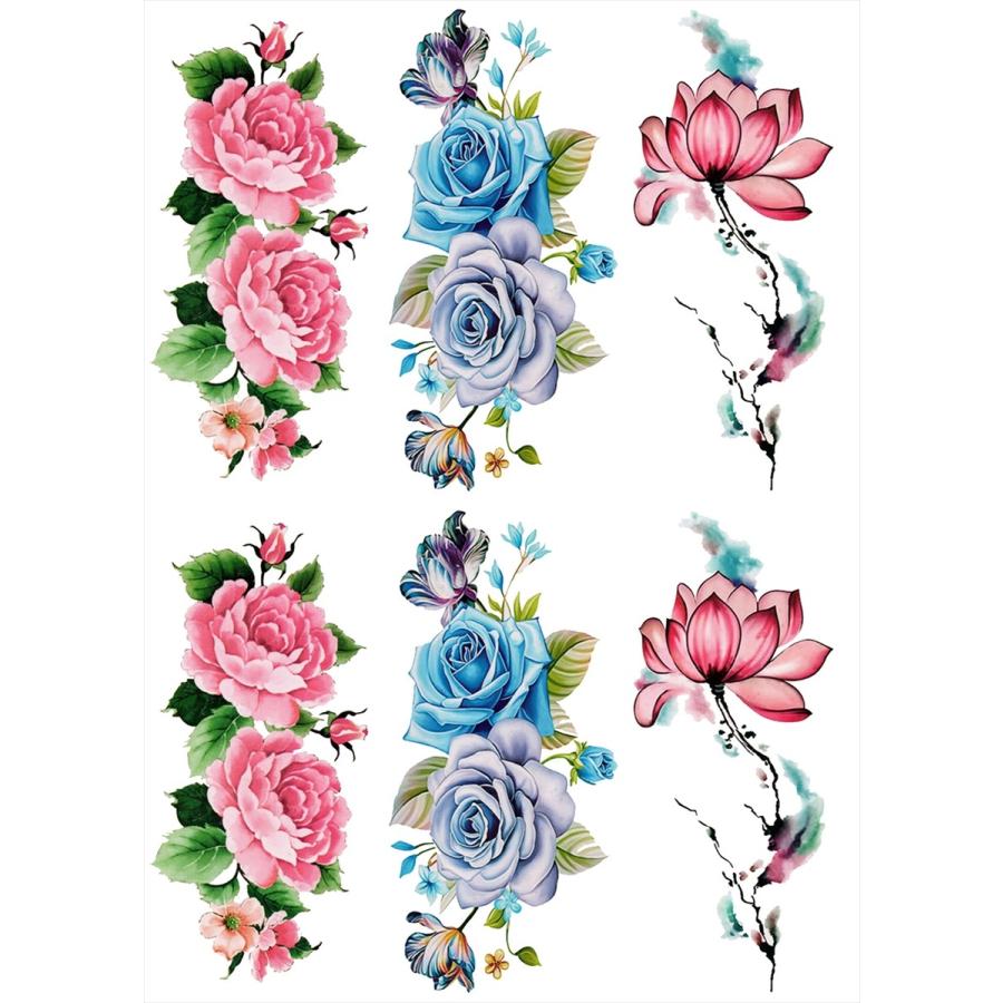 The Fantasy ファンタジー タトゥーシール 薔薇 花 蓮 通常サイズ 3種6枚 Ymp6005 Ymp6005 The Fantasy 通販 Yahoo ショッピング