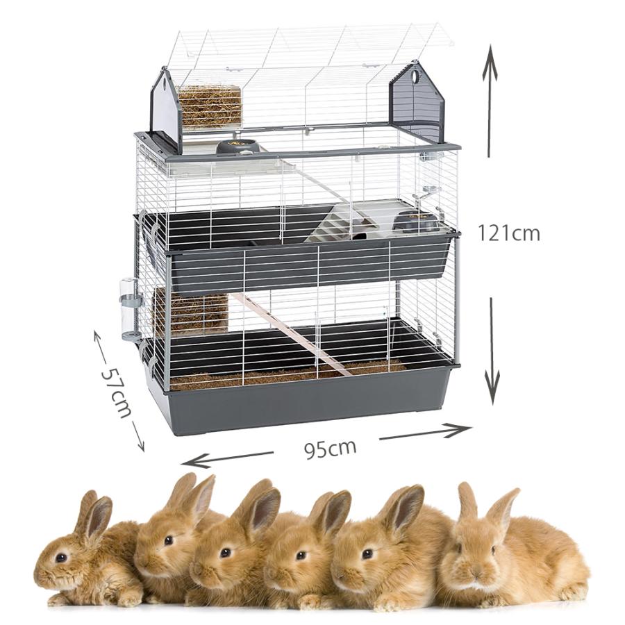 うさぎ ケージ  バーン 100 BARN ダブル ハウス 小動物用 イタリアferplast社製の画像