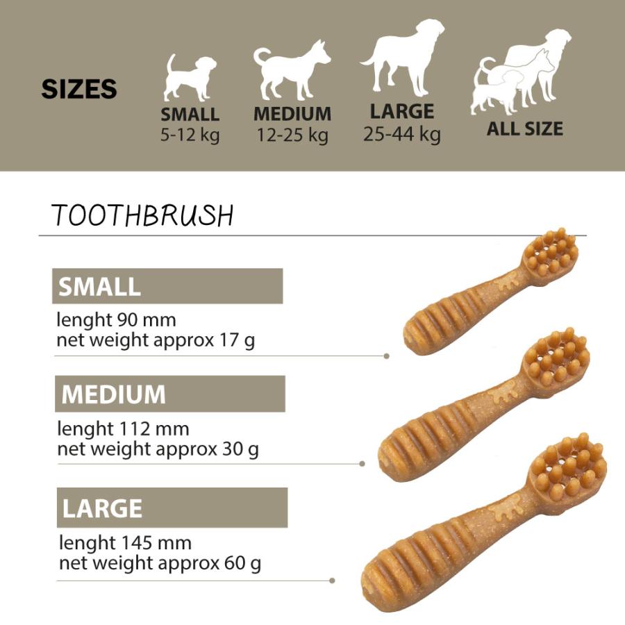 犬 おやつ ガムベジタリアン  トゥースブラシ M 歯みがき イタリアferplast社製 | ferplast | 08