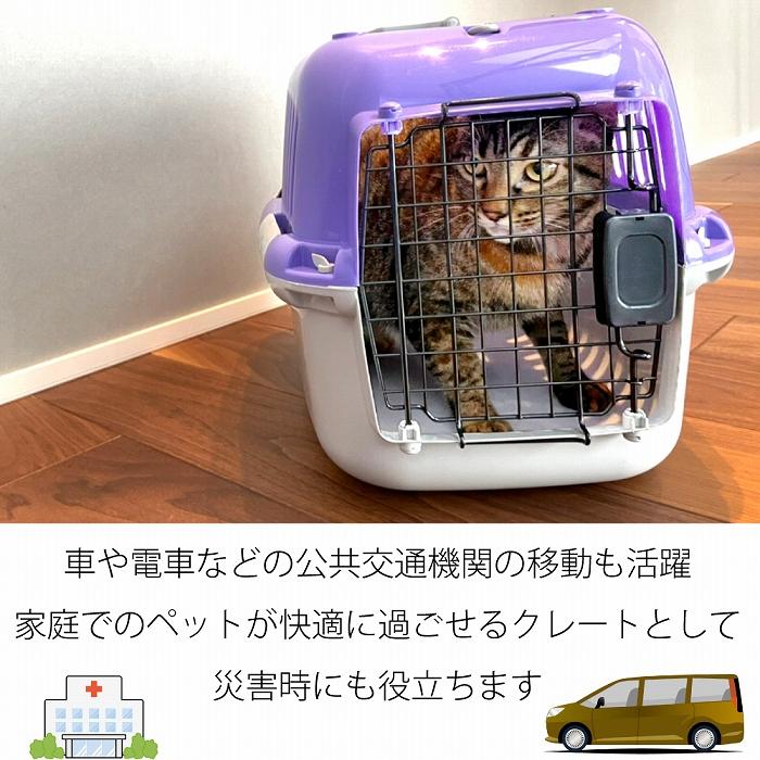 【数量限定 セール】組立発送 ファンタジーキャリー S OPEN パープル 小型犬、猫 ペット用 キャリーケース ハードタイプ  耐荷重7kgまで | FANTASY WORLD | 02