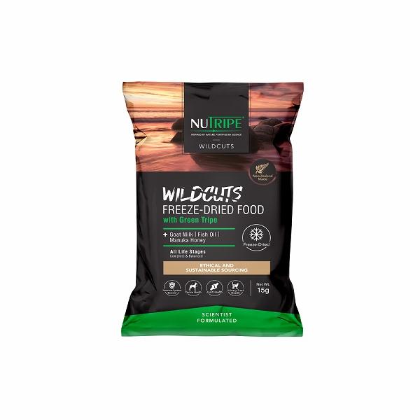 ドッグフード 犬 ワイルドカット フリーズドライ 選べる3種類 15ｇ 総合栄養食 ニュートライプ | NUTRIPE