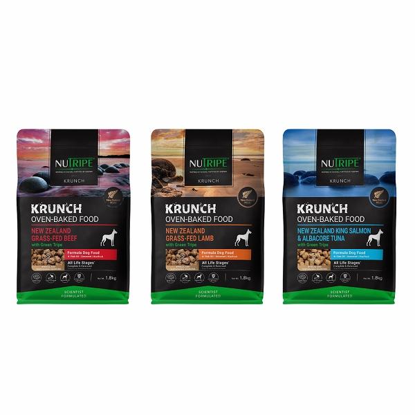 ドッグフード 犬 クランチ 選べる３種  1.8kg 総合栄養食 ニュートライプ オーブンベークド製法 | NUTRIPE