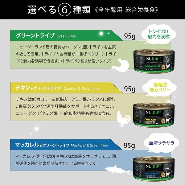 賞味期限2026/5/30 キャットフード ウェット ラム＆グリーントライプ 95g  NUTRIPE ニュートライプ 猫 全年齢用 総合栄養食 | NUTRIPE | 12