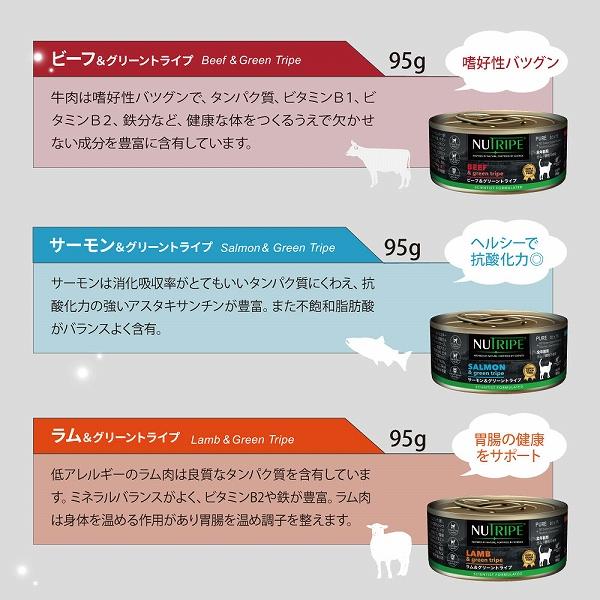 賞味期限2026/5/30 キャットフード ウェット ラム＆グリーントライプ 95g  NUTRIPE ニュートライプ 猫 全年齢用 総合栄養食 | NUTRIPE | 13