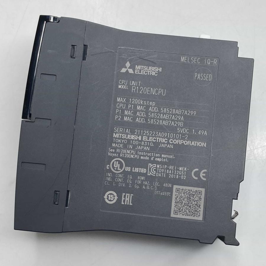 三菱電機 R120ENCPU シーケンサセット R120ENCPU 2018年製 イーサネット対応シーケンサCPU 三菱電機 PLC