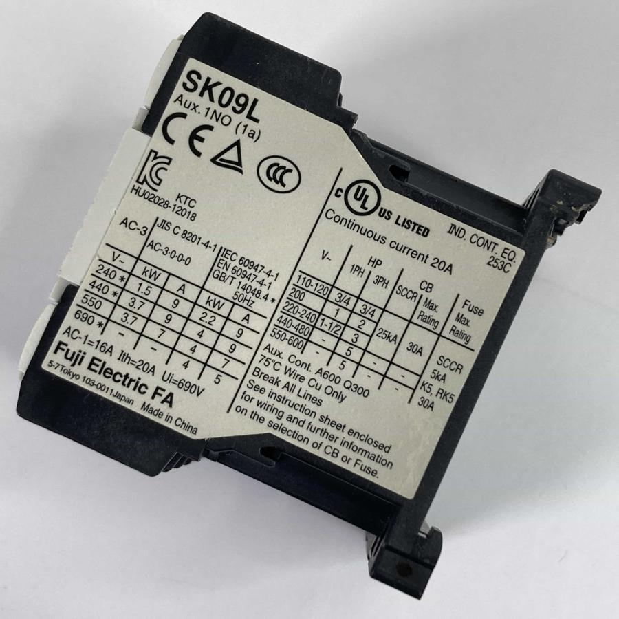 SK09L SKシリーズ 電磁接触器 サーマルリレー 富士電機 漏電遮断器 (4552) : FAPサポタス - 通販 - Yahoo!ショッピング