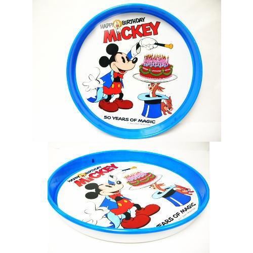 ミッキー 生誕50周年記念 TIN ぶりき トレイ おぼん ラージサイズ 1978年 ヴィンテージ ディズニーの画像
