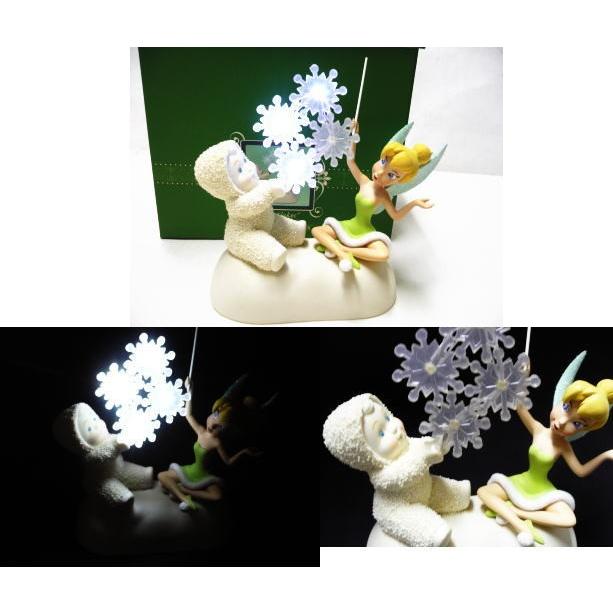 ティンカーベル 置物 花と葉