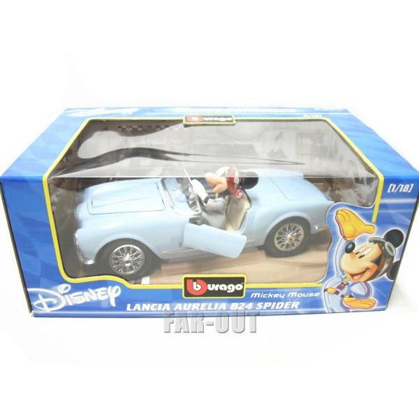 ミッキー Lancia Aurelia B24 Spider メタルダイキャストカー ラージサイズ 1990年代 ディズニー