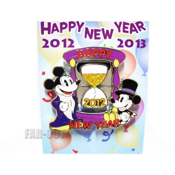 Happy New Year 2012-2013 ニューイヤー ミッキー 砂時計 ピンズ ディズニー｜far-out｜02