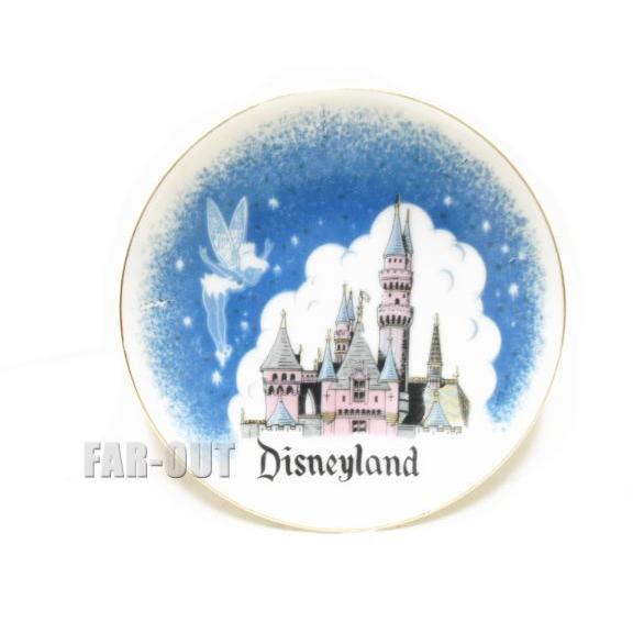 Disneyland キャッスル w/ ティンカー・ベル ミニプレート 絵皿 ヴィンテージ ディズニー ティンカーベル