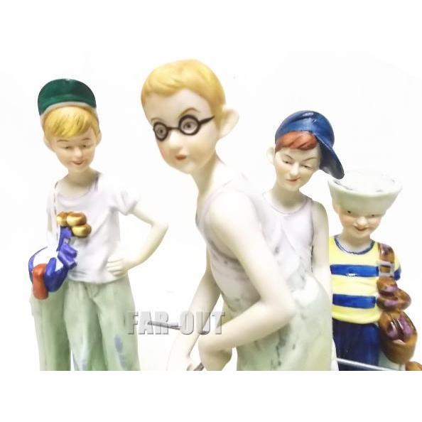 ノーマン・ロックウェル Missed ゴルフをする少年たち フィギュアリン 1981年 GORHAMの画像