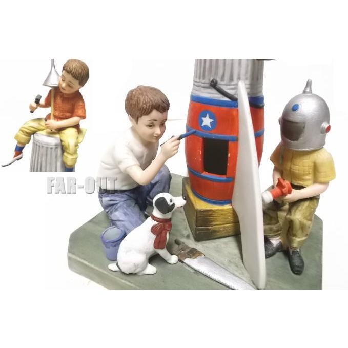 ノーマン・ロックウェル Space Pioneers ロケット作りの男の子 フィギュアリン 1982年 アメリカンファミリー_2